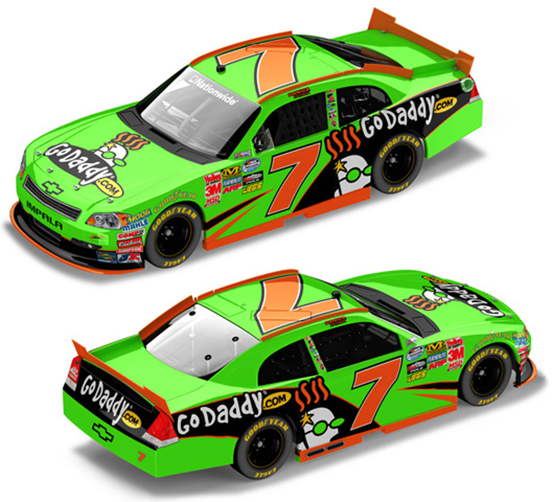 2012 Danica Patrick #7 Go Daddy Com 1/24 Diecast Car. - ADCdiecast