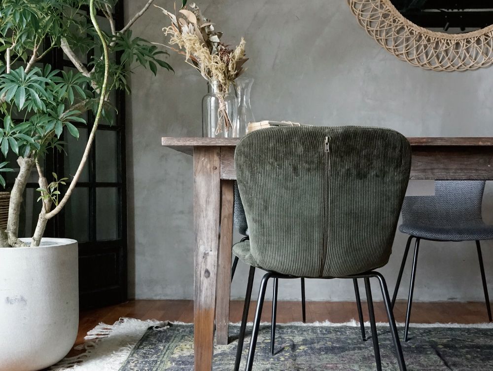 送料無料】ジップ デザイン チェア コーデュロイ - a.depeche(アデペシュ)