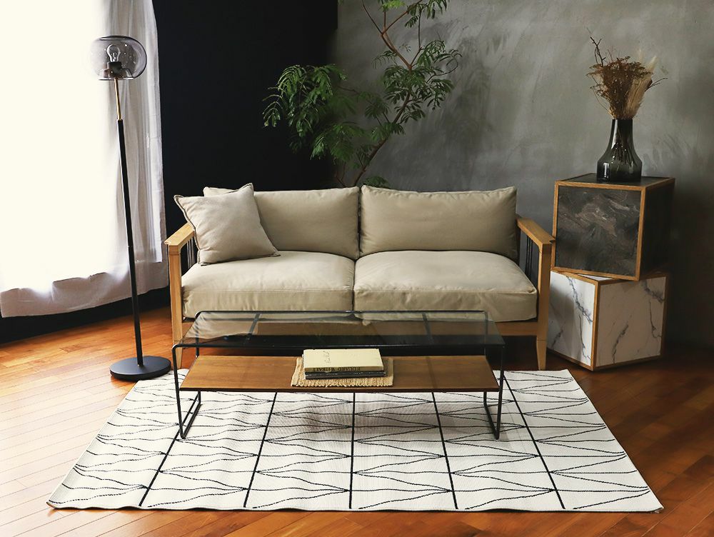 送料無料】プレーベル ネオ ラグ 133×195 マット ラグマット 北欧