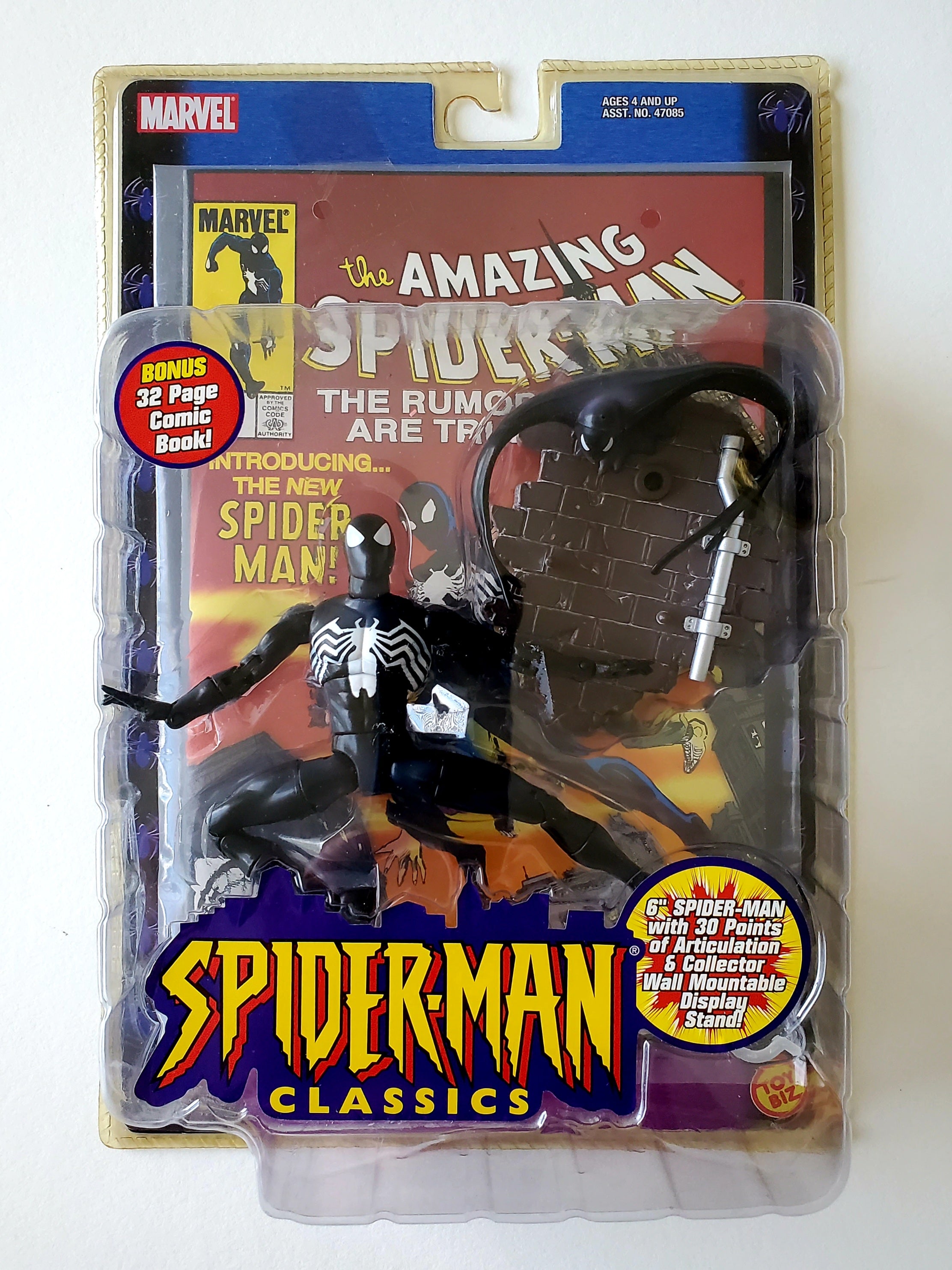 Spider-Man Classics Black Costumed Spider-Man 6-Inch Action Figure