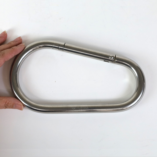 水本 カラビナジャンボ XJB-16A ステンレス 環なし 全長 229mm 特大