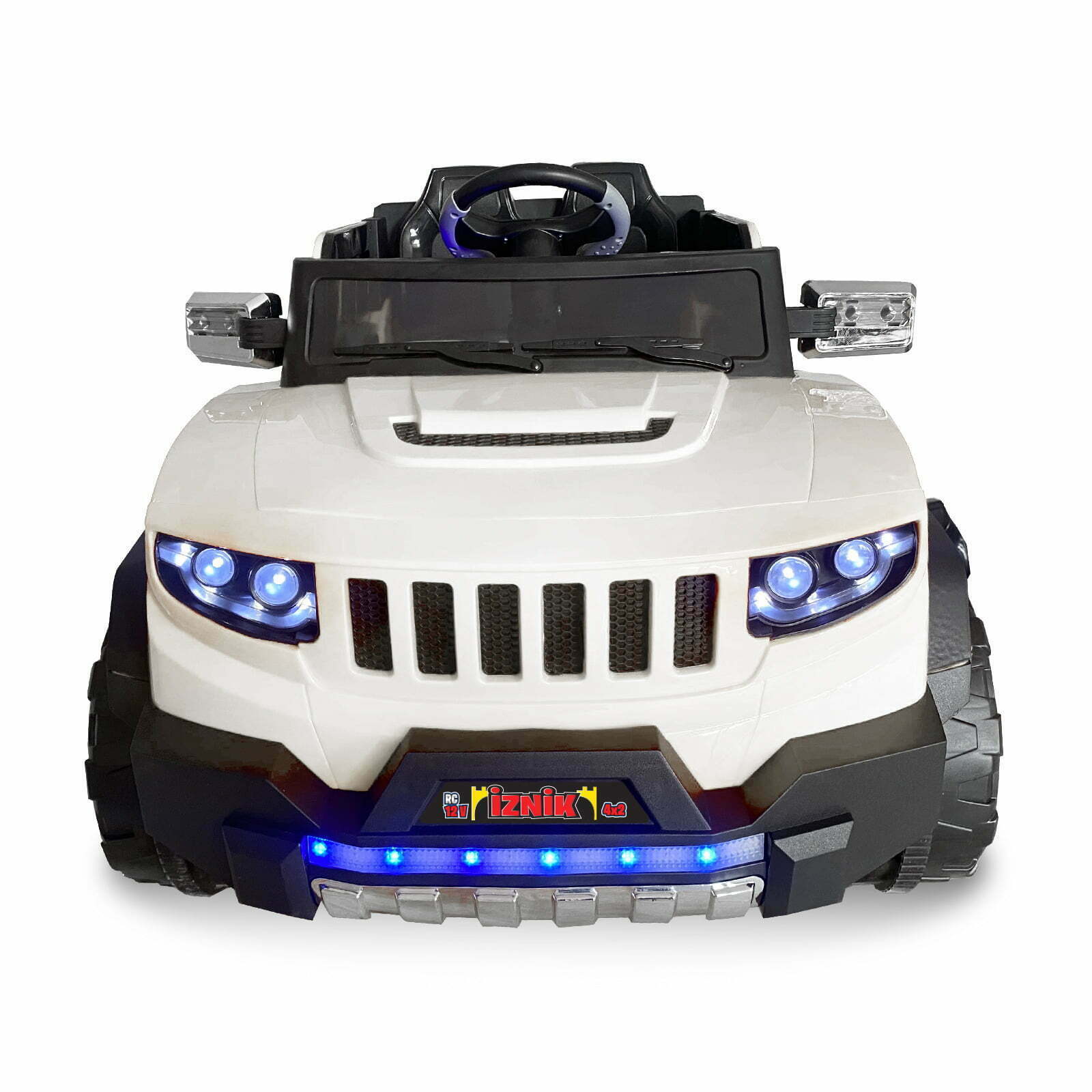 4x2 İznik 12V. Çift Kişilik Uzaktan Kumandalı Akülü Araba Beyaz