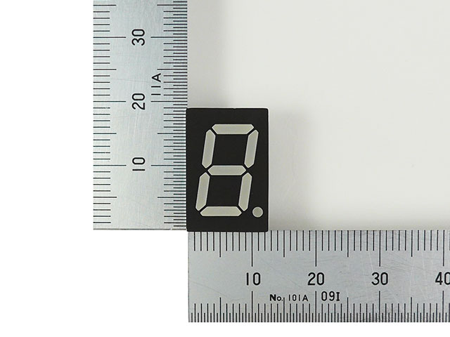 黄色7セグメントLED表示器 アノードコモン 590nm OSL10564-IY: オプト