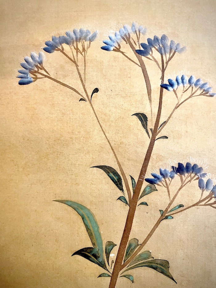 鈴木其一「朝顔小禽図」 絹本 着色 琳派 江戸絵画 / Suzuki Kiitsu