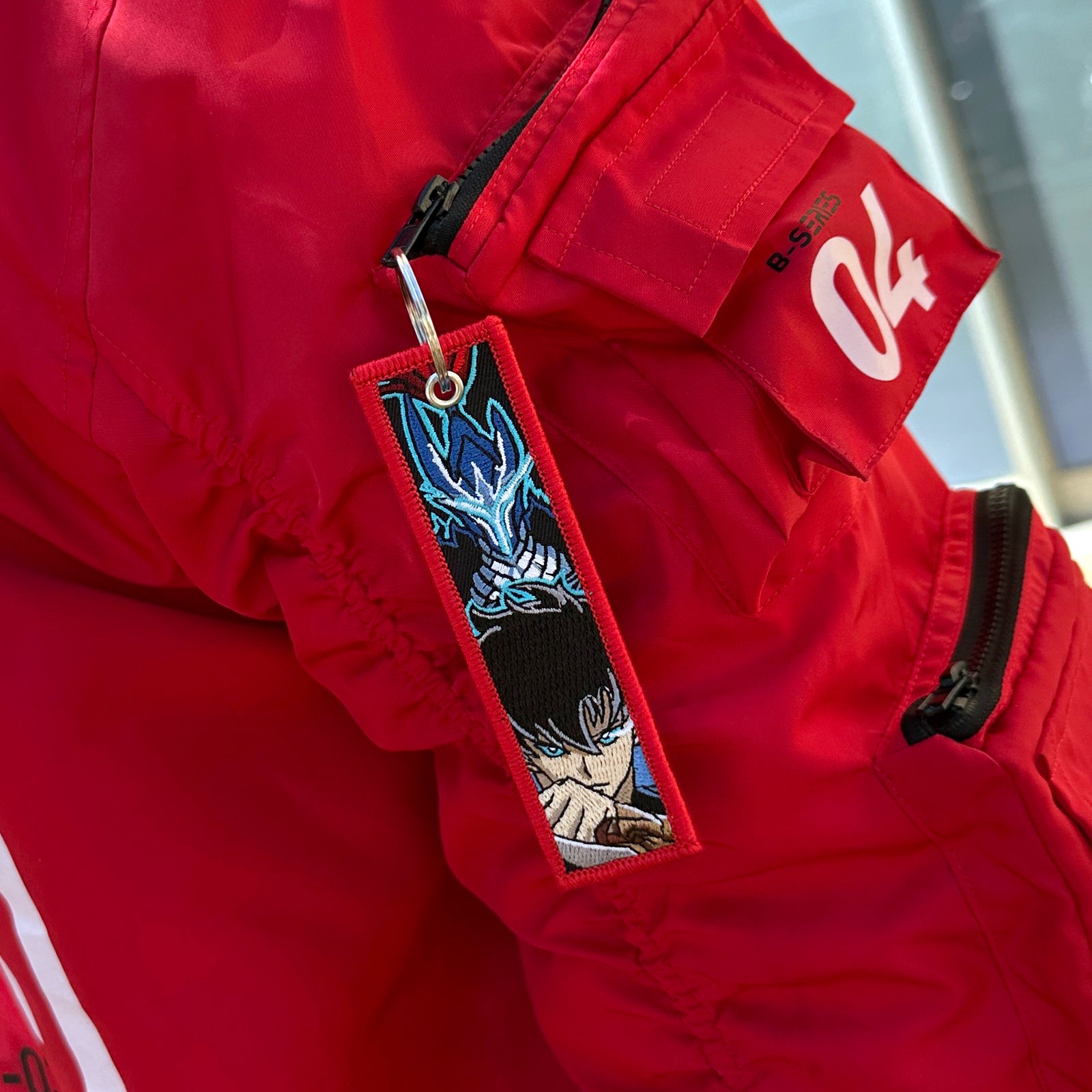 Sung Jin-Woo Embroidered Keychain – Solo Leveling Anime Keytag