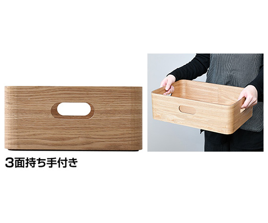収納ボックス 木箱 浅型 ナチュラル TSB-1A(NA) - as kitchen（アズ