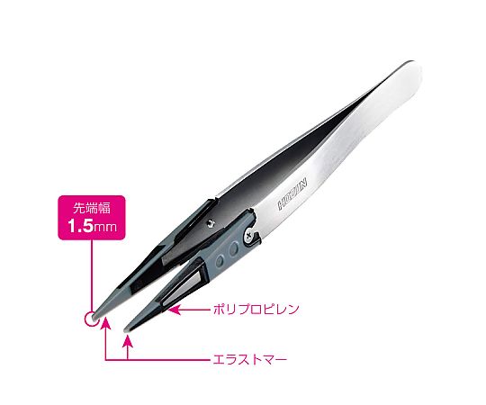 63-2744-47 ESDソフトチップピンセット P-640-J 【AXEL】 アズワン