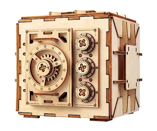 68-5386-04 木製ダイヤル式金庫型貯金箱クラフトキット 58431 【AXEL