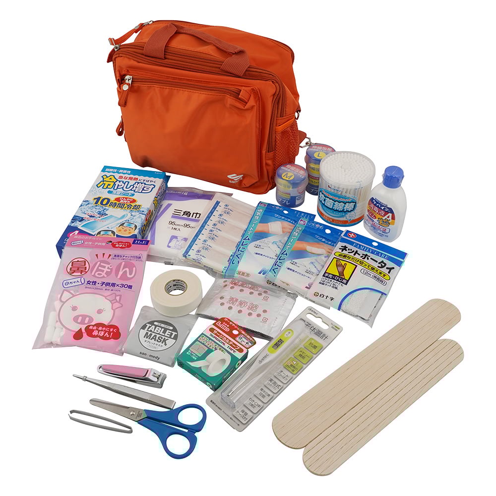 7-5094-03 救急用品スタンダードパックⅢセット オレンジ 【AXEL