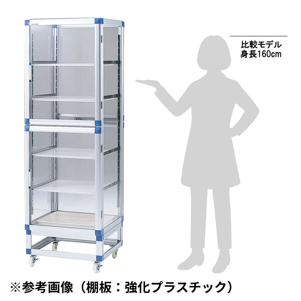 1-5819-21 スタンダードデシケーター両面タイプ ステンレス棚 574×555