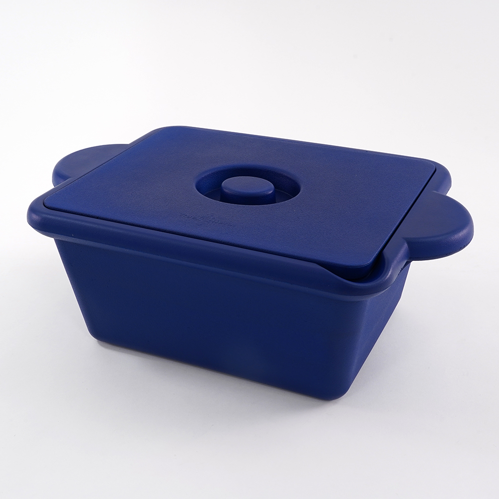 3-8579-03 アイスバケツ（フタ・ハンドル付） 角型（青） 4L HS28724B