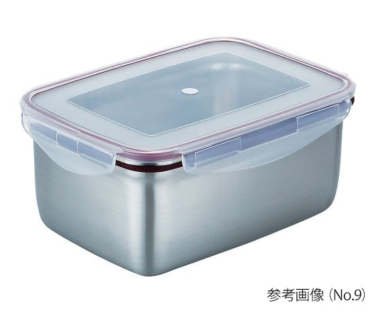 3-8850-04 ステンレス角型容器（ロックタイプ） 1000mL No.6 【AXEL