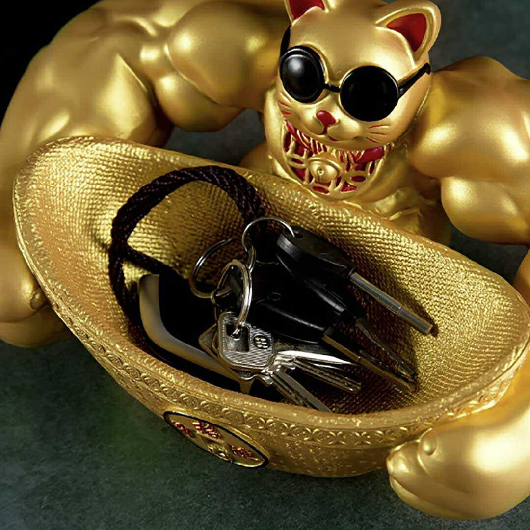 風水 インテリア | ゴールド招き猫風水置物 - 金運・財運アップ – AiO