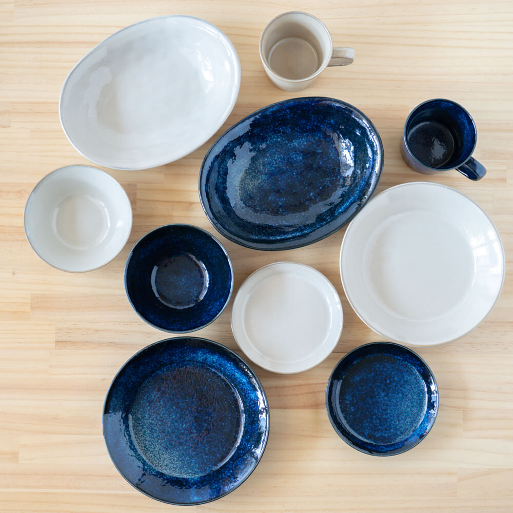 ナチュラルカラー 食器セット 二人暮らし 10点セット グレー