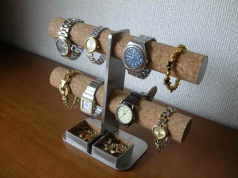 腕時計スタンド ダブルトレイ8本掛けインテリア腕時計スタンド - AK