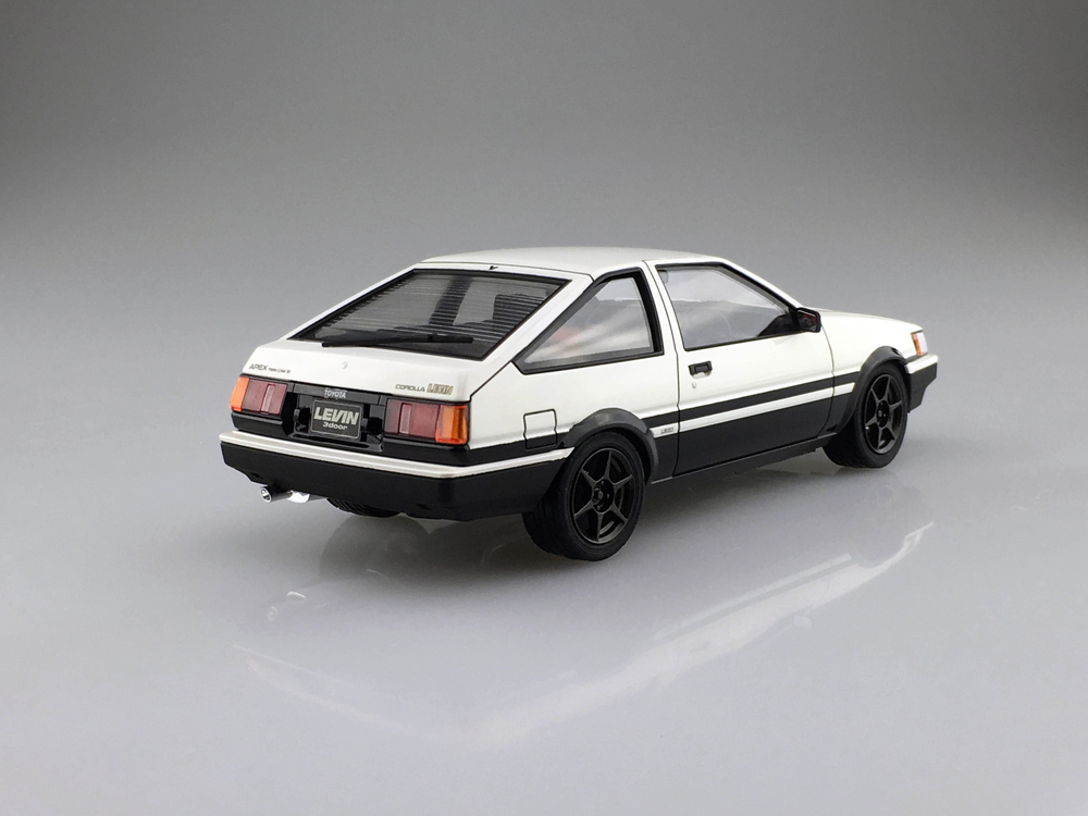 1/24 トヨタ AE86 レビン '83（ホワイト/ブラック） - AOSHIMA SCALE