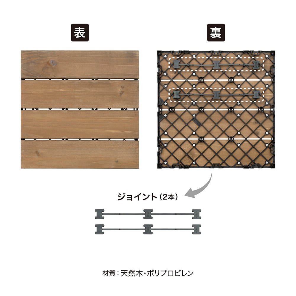 敷くだけデッキ 天然木 /A: デッキ・タイル・人工芝 | タカショー