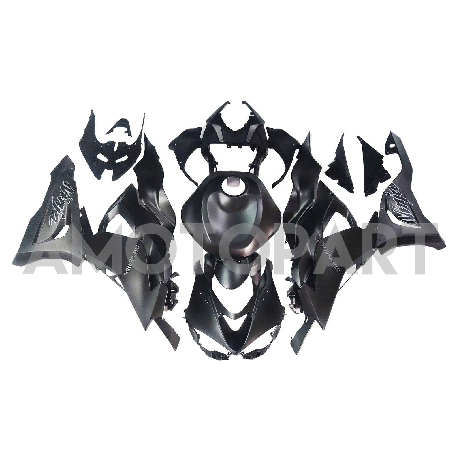 Amotopart 2024-2026 Kawasaki ZX6R Matte Black Fairing Kit