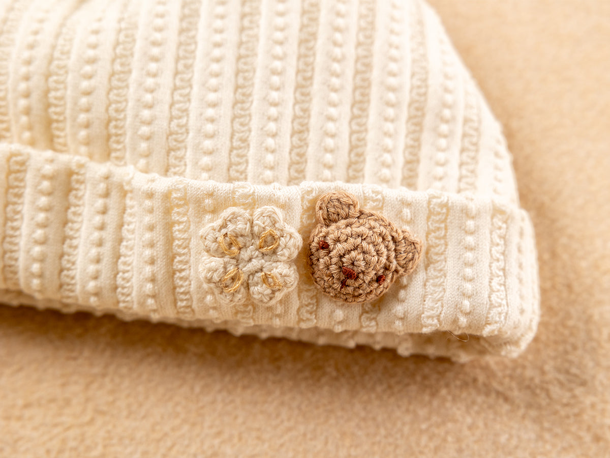 ぼうし/手編みモチーフ くま・うさぎ – My little tailor - Amorosa