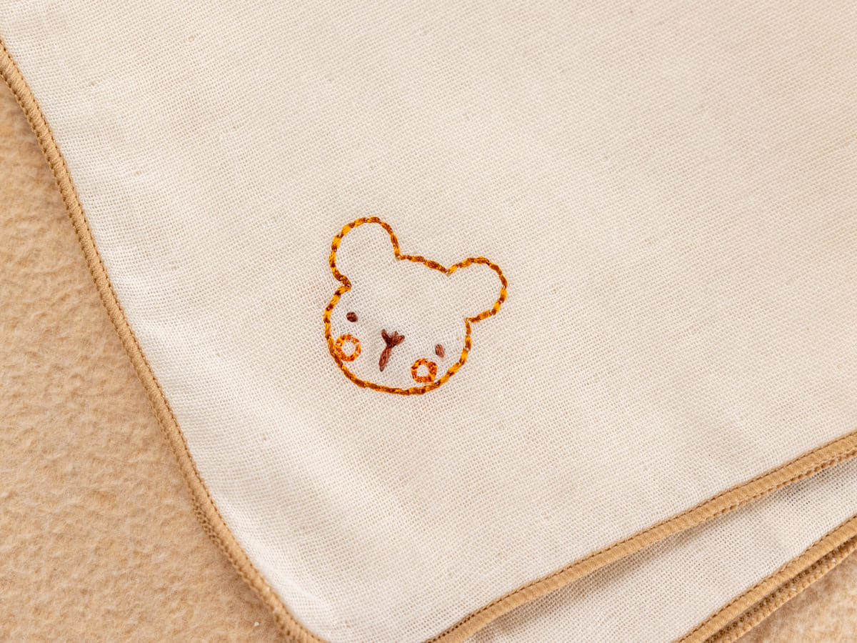 ガーゼハンカチ/刺しゅう くま・うさぎ – My little tailor - Amorosa