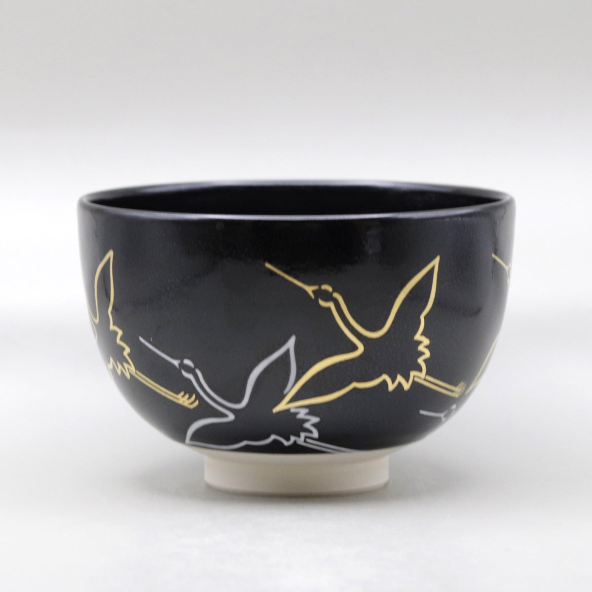 道XA1148 京都陶工 高橋道八 華中亭道八 作 染付 楼閣図 茶碗 京焼