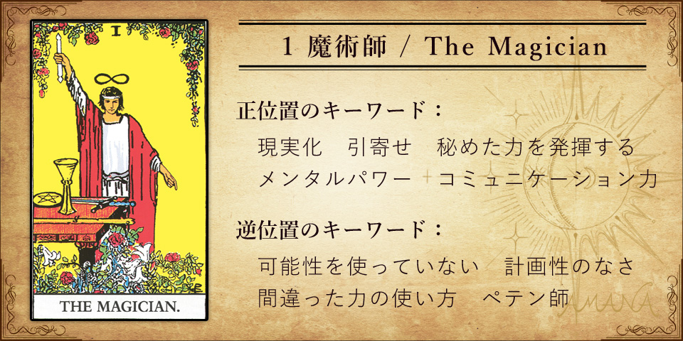 タロットカード解説】 1 魔術師 / The Magician | 占いヒーリング