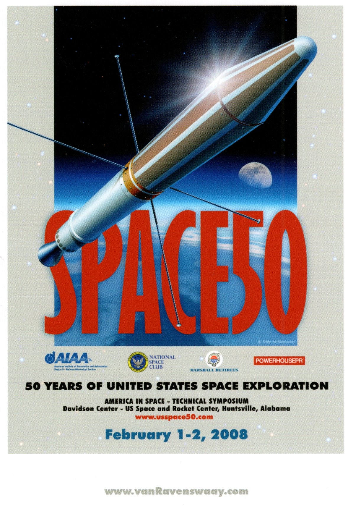 Explorer 1 poster mint postcard art - American Astrophilately 2.0