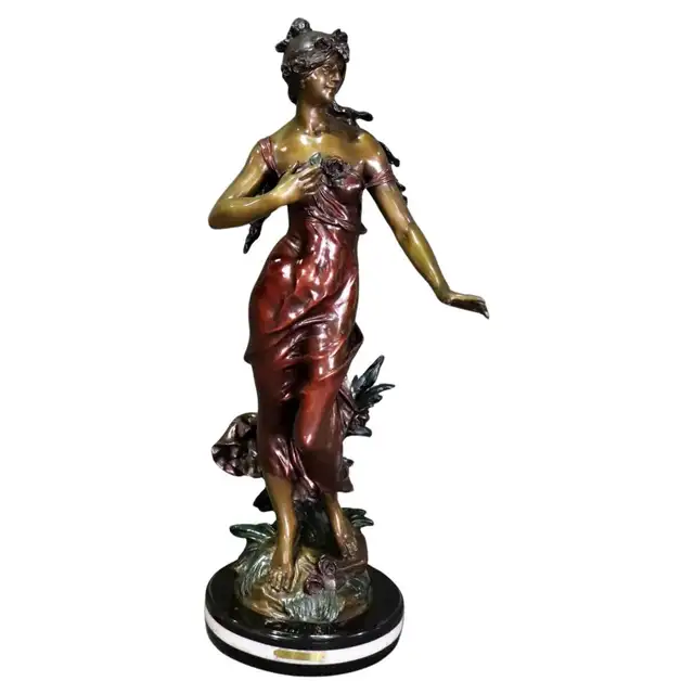 Woman In Wind Statue Sculpture ~ Large - American Bronzes