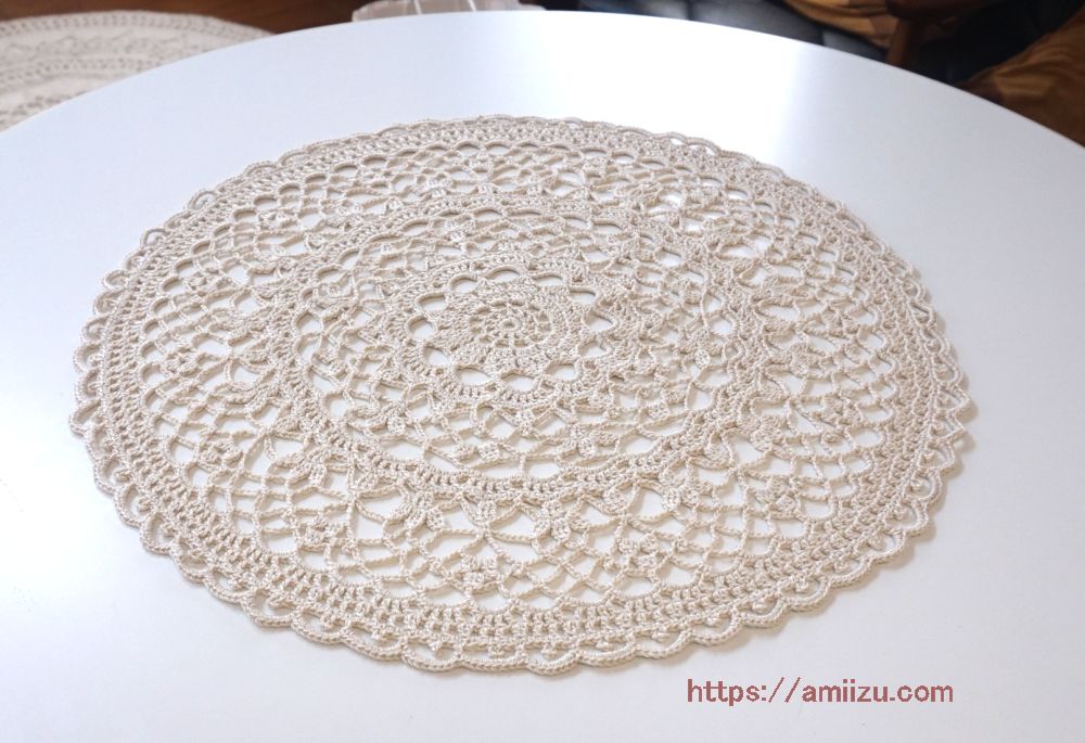 大きいドイリー・テーブルセンターの編み図まとめ - あみーず