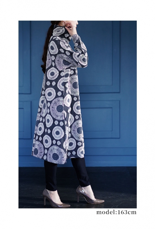 レディース 大人 モード 存在感宿る大人のレトロ花模様モチーフ