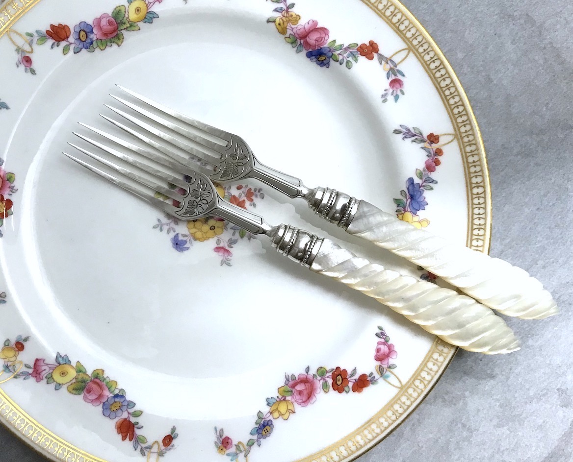 Sold 純銀白蝶貝フォーク6本セット | アリスアンティークス オンライン