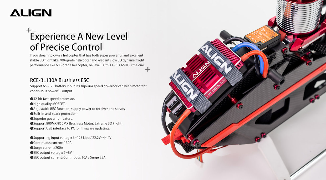 T-REX 650X Dominator Super Combo 12S with electronics RH65E01XW