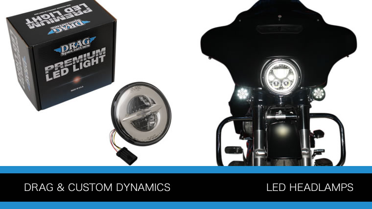 ドラッグ社とカスタムダイナミクスの7インチLED ヘッドランプP981