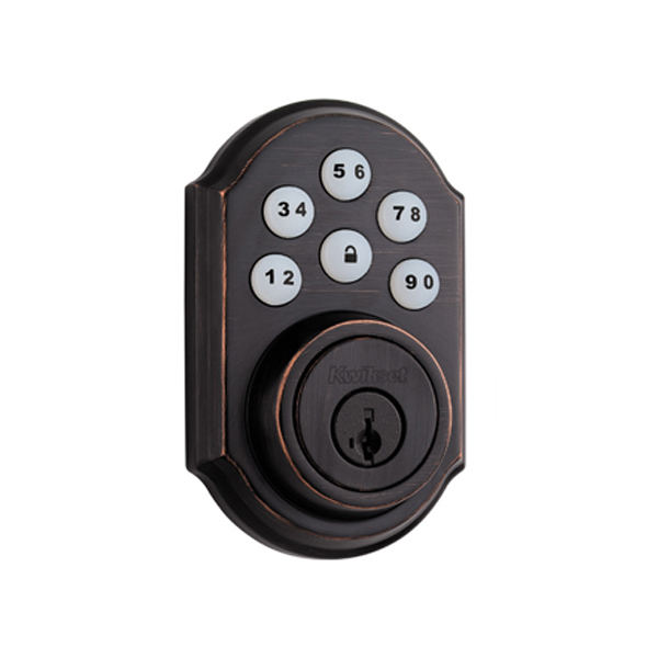 99100-006 Linear Z-Wave Kwikset Door Lock - Deadbolt - Venetian Bronze