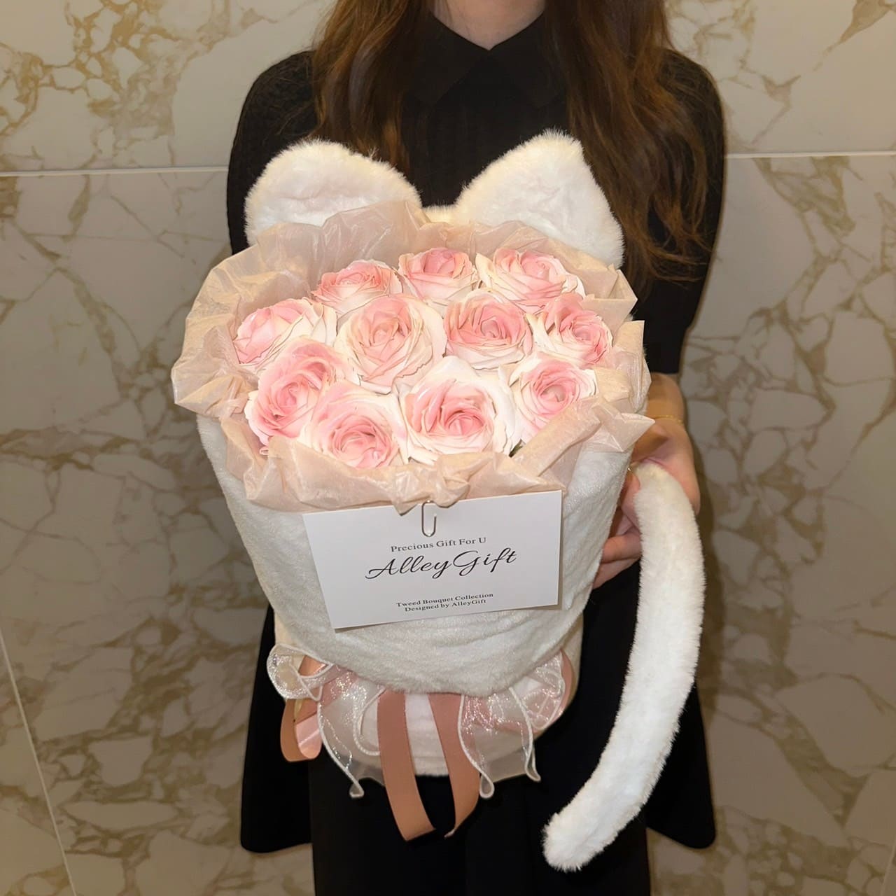 猫モチーフ枯れない花束 | ワンホンブーケ専門店AlleyGift – AlleyGift