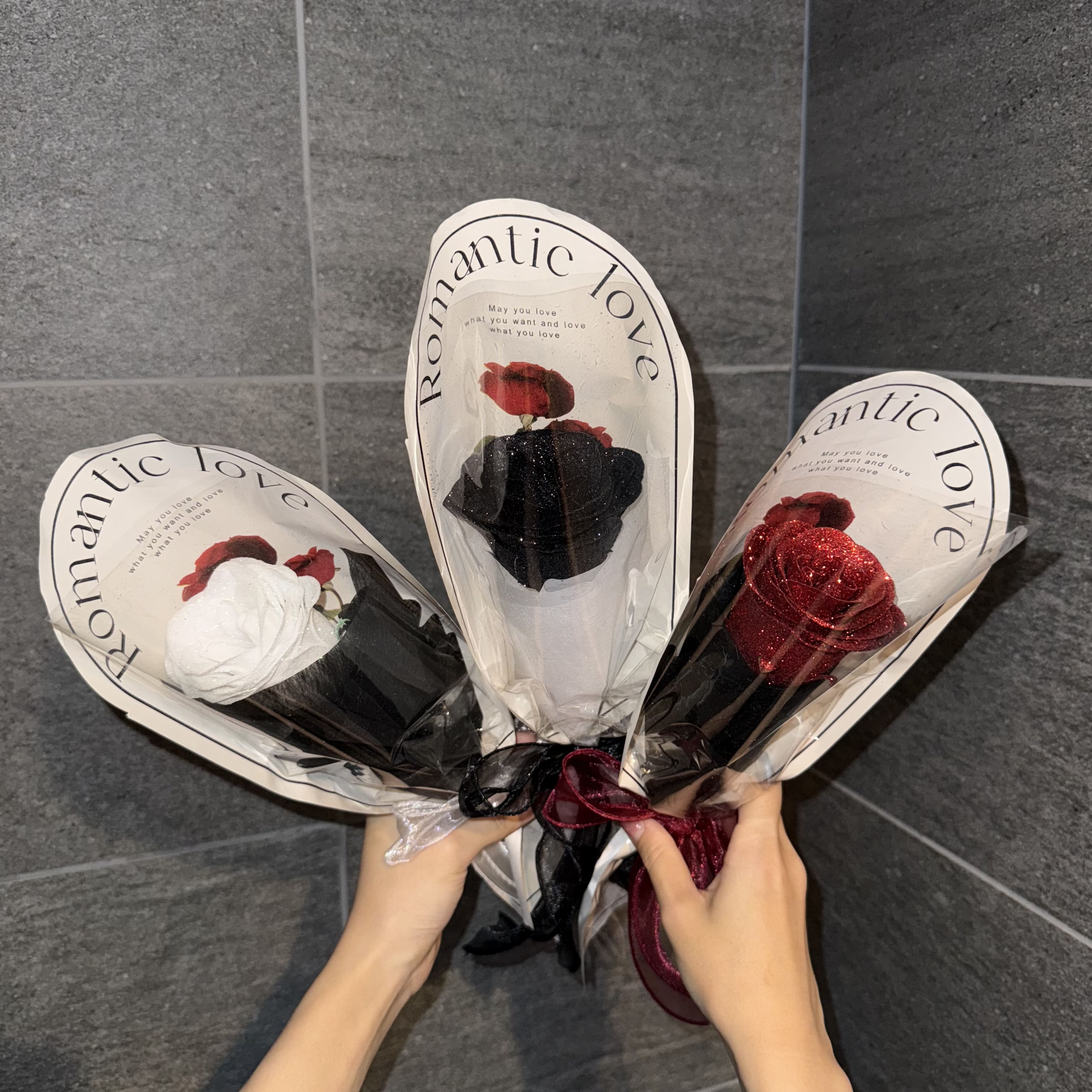 グリッターローズを使ったワンホンフラワー | ワンホンブーケ専門店