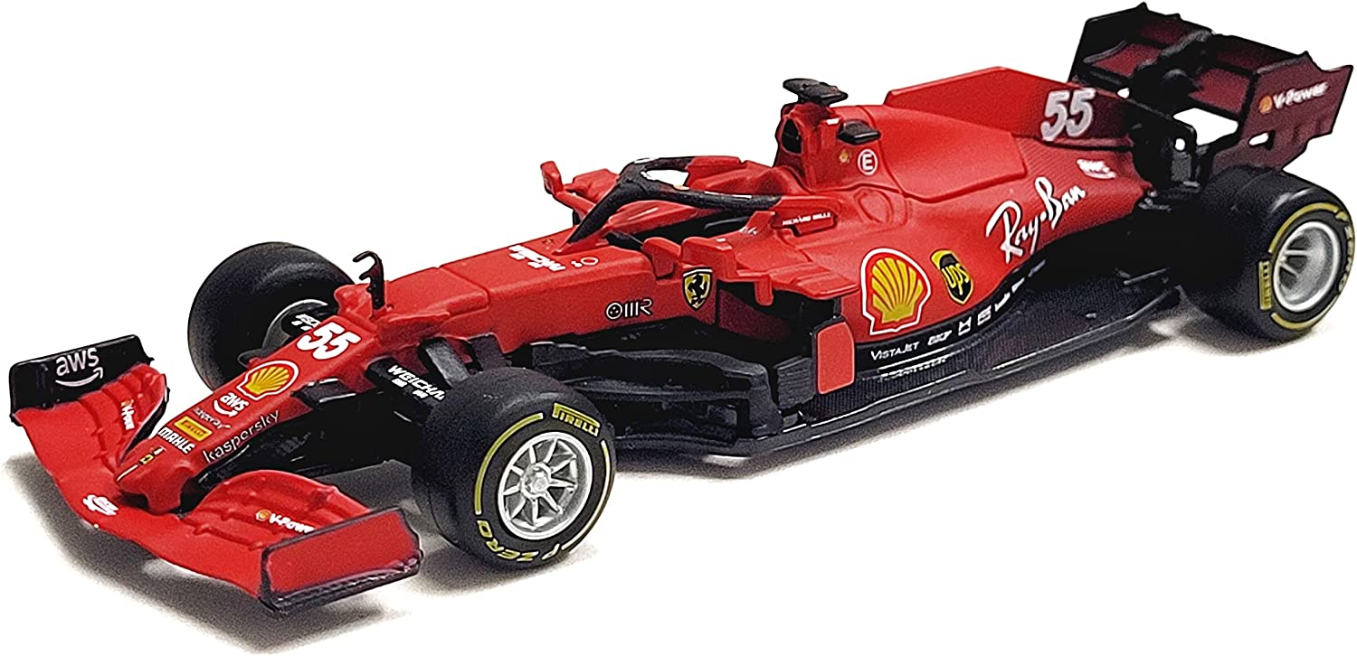 Bburago 1:43 2021 Ferrari Racing SF21 Formula One F1 #55 Carlos
