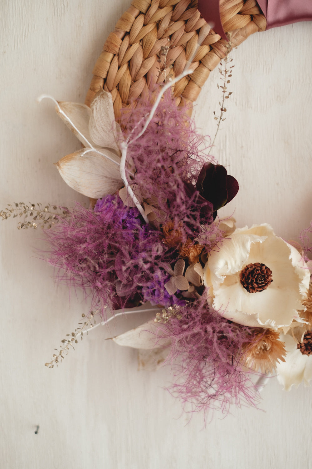 季節限定◇Disc Wreath／ディスクリース スモーキーブルーム／ドライ