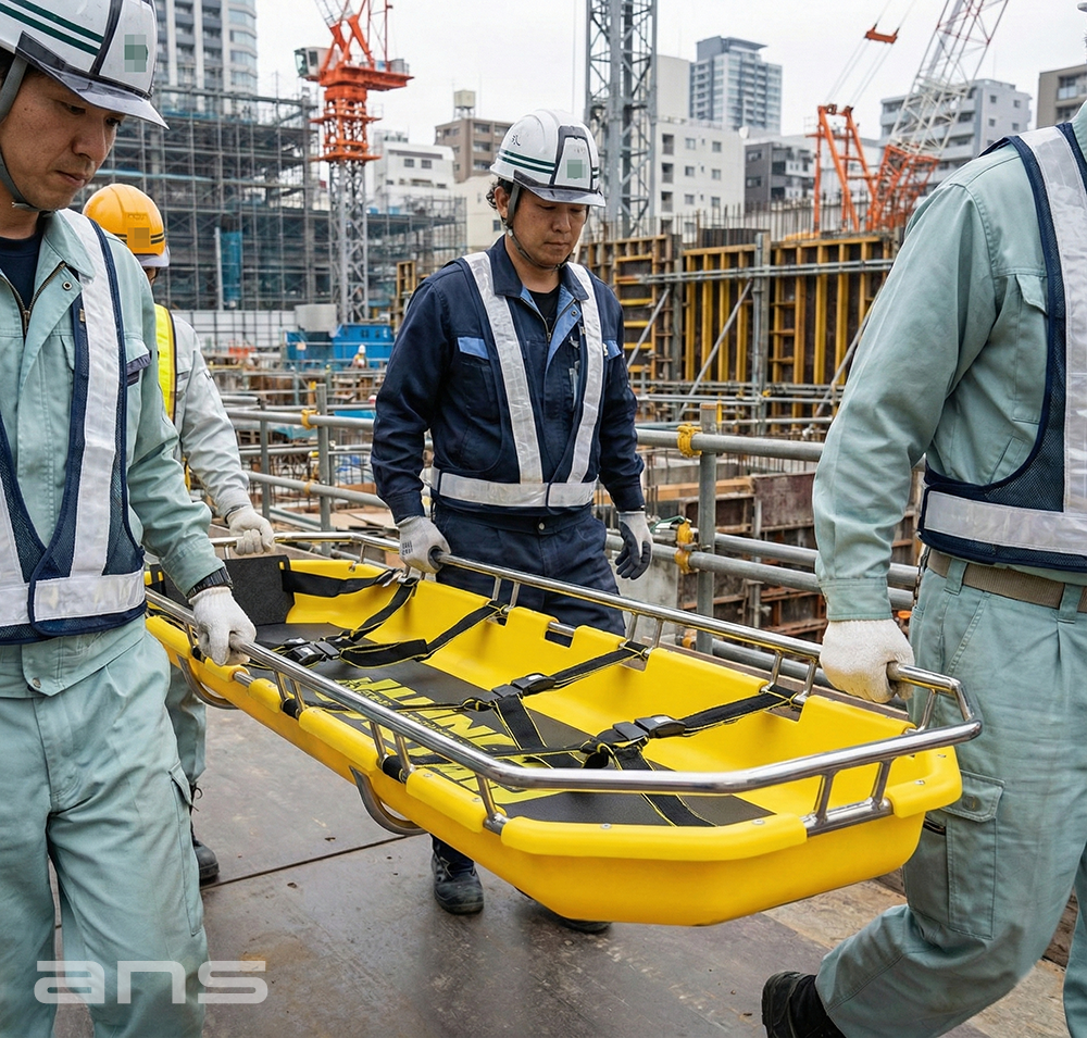 ANS 68 バスケットストレッチャー。舟形の大型ストレッチャー。非常に