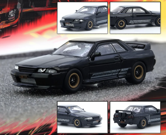 1:64 Nissan Skyline GT-R (R32) -- JUN II - Black -- INNO64 Australia E