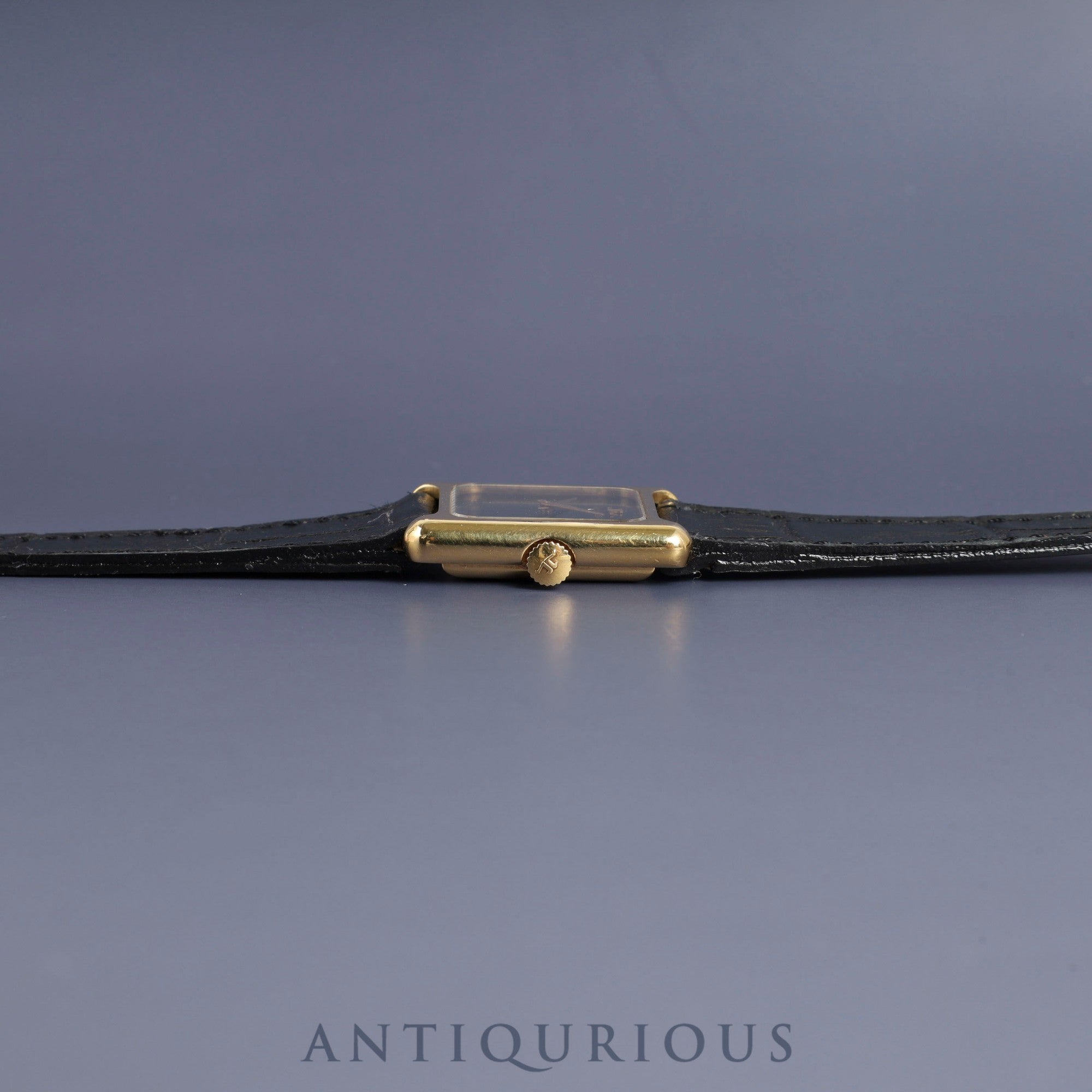 ジャガー・ルクルト スクエアケース 6141.21 手巻き 750YG 革 純正尾錠