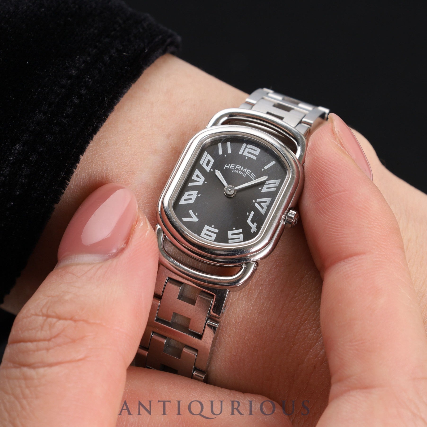 エルメス ラリー RA1.210 クォーツ Cal.976.001 SS グレーアラビア文字