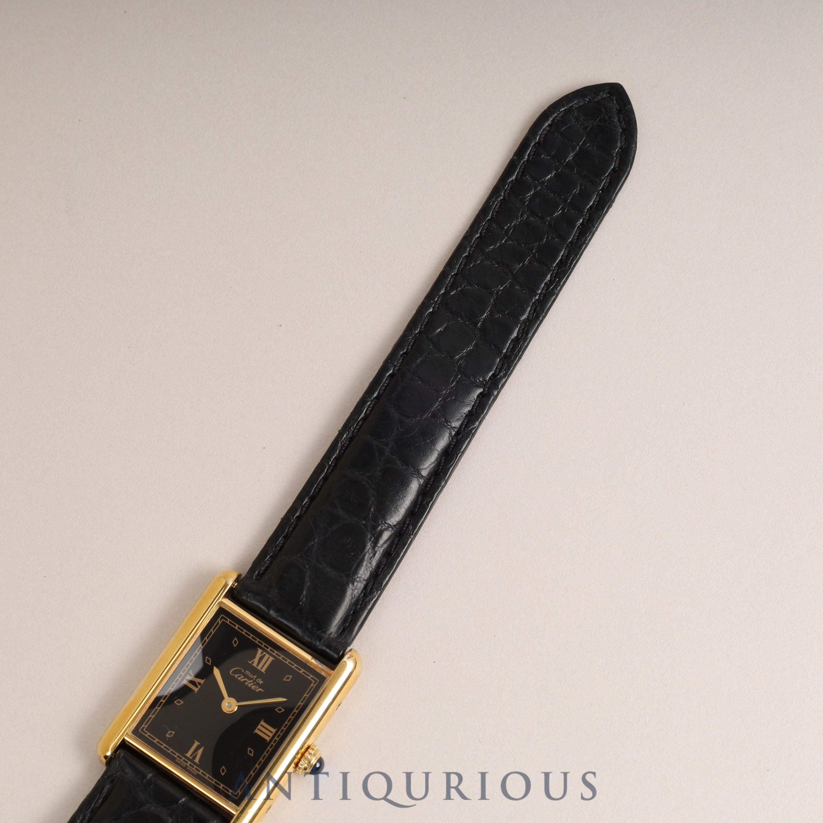 カルティエ マストタンク LM QZ ブラック飛びローマン文字盤 フル