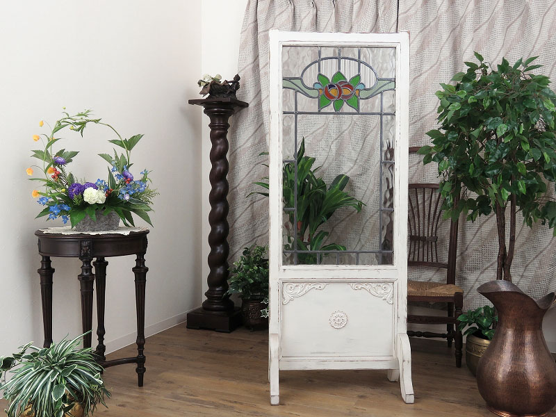 アンティーク家具通販のアンティークステンドグラス（衝立） | alver