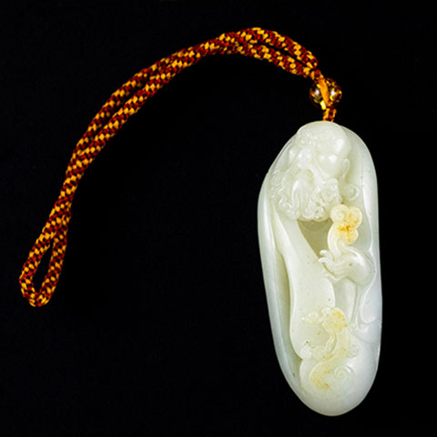 最高ランク 羊脂白玉 寿老人 SC1002 | 和田玉・天珠販売 アンティーク