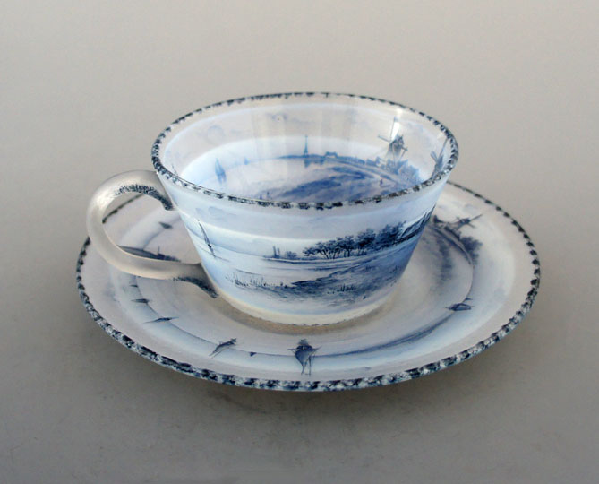 ドーム・ナンシー「オランダ風景 カップ＆ソーサー」《アンティック