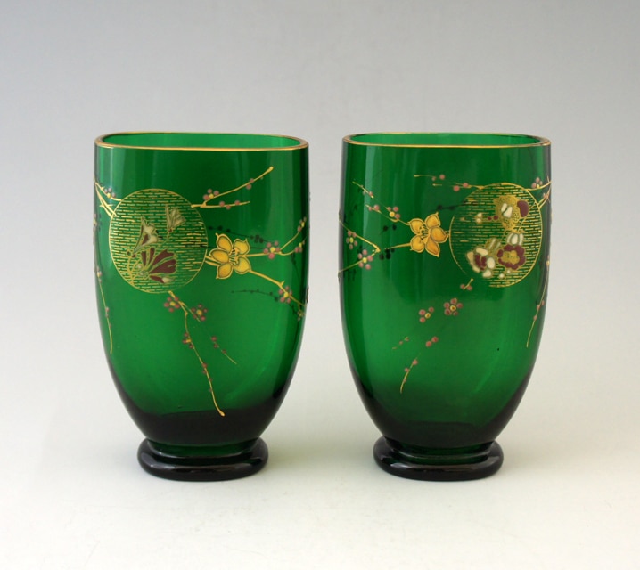 オールドバカラ「ジャポニズム文様花瓶」《アンティックかとう》