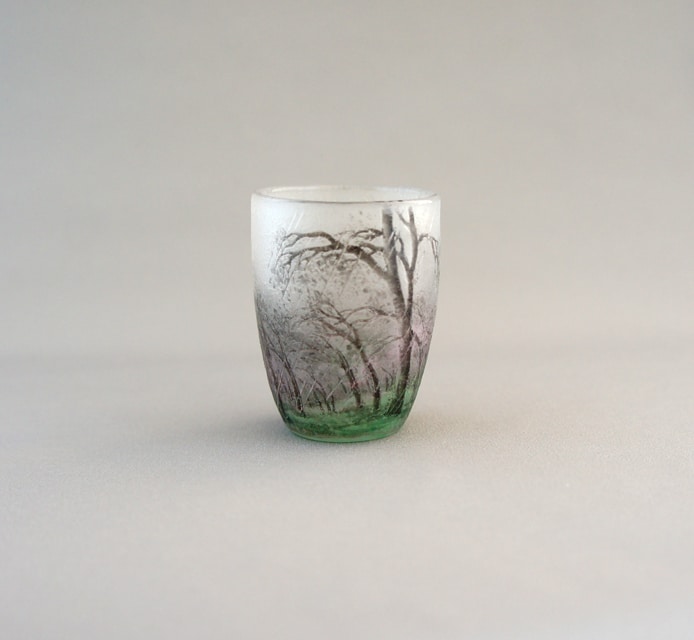 ドーム・ナンシー「雨景色 リキュールグラス」《アンティックかとう》