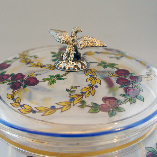 オールド・バカラ 激レア 大型ブロンズ装飾オパーリンクリスタル製灰皿