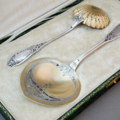 フランス「サラダサーバー フォーク&スプーン セット」《アンティック